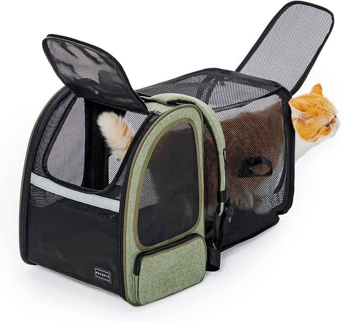 Petsfit Cat Backpack Carrier, Dog Carrier Backpacks Expandable by Petsfit