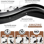 Funny Black Cat Dog Food Mat, Absorbent Pet Feeding Mat - Image 3