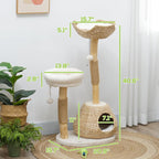 PawHut Cat Tree for Indoor Cats, Luxury Condo, Beds & Toby Balls, Kitten - Image 7