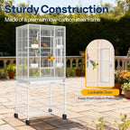 VIVOHOME 54 Inch Wrought Iron Large Bird Flight Cage - Image 5