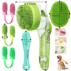 6Pcs Dog Bath Brush Set with Soap Dispenser - Image 8