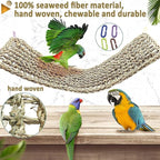 Bird Seagrass Mat 30" × 7" Parrot Natural Grass Woven Net Hammock Parakeet - Image 4