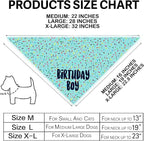 Birthday Boy Dog Bandanas 1 Pack, HBD Pet Scarves - Image 8