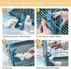 BNOSDM Automatic Bird Feeder Water Dispenser Set No Mess Bird Cage Feeders - Image 8