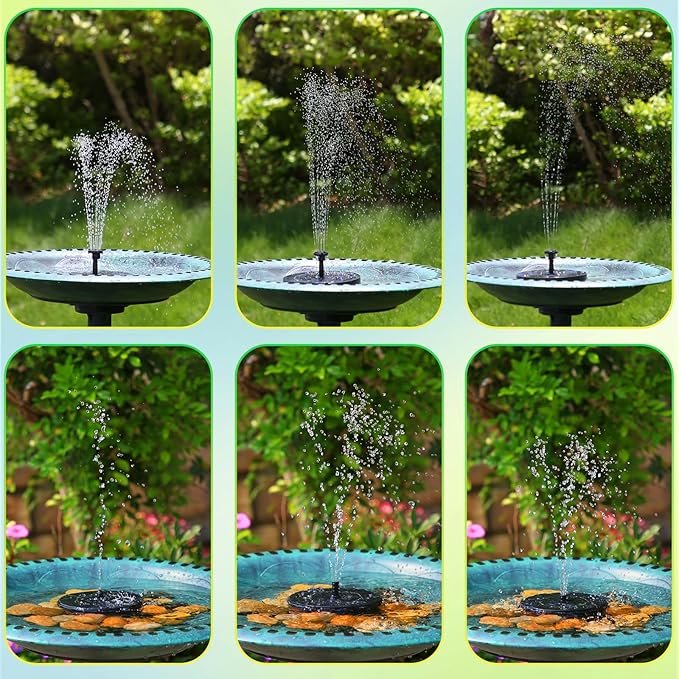 AMZtime Solar Water Fountain, Upgraded Solar Bird Bath Fountains - Image 3