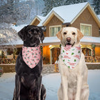 Cute Christmas Dog Bandanas XLarge 2PCS, 4 Pattern Holiday Scarf - Image 5