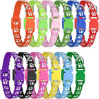 12 Pack Puppy Collars for Litter, Adjustable Puppy ID Collars Soft Nylon by Makeyourlifemoreenjoyable