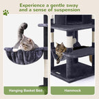 Globlazer Corner Cat Tree for Large Cats, 66inch Tall Curved Series Large Cat - Image 5