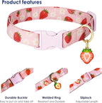 Cute Dog Collar Strawberry Pattern - Image 3