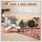 Tegeme 12 Pcs Pet Blankets Soft Fluffy Fleece Dog Cat Warm Paw Print Pattern - Image 5