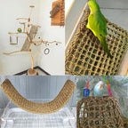 2Pcs Bird Seagrass Mat 30 × 7" Natural Grass Woven Net Hammock - Image 3