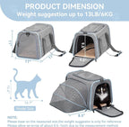 Petsfit Expandable Cat Carrier Dog Carriers, Airline Approved Soft-Sided - Image 2