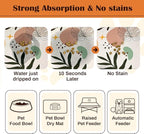 Pet Feeding Mat for Floors Waterproof Dog Mat for Food and Water Absorbent - Image 2