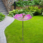 MUMTOP Glass Bird Baths for Outdoors, 12 Inch Bird Bath Bowl - Image 6