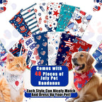 Sanwuta 48 Pcs 4th of July Dog Bandanas - Image 3