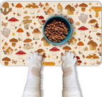 Dog Food Mat for Pet Cat Food Mat, Mushroom Absorbent Quick Dry Dog Bowl Mats - Image 7