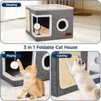 Shikha Cat Beds for Indoor Cats, Large Cat Cave - Image 5