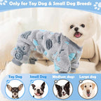Fleece Dog Pajamas for Small Dogs Boy Warm Winter Dog Clothes Pjs Cute Extra - Image 3