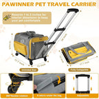 Pawinner Pet Carrier with Wheels, 17.7" x 13" x 13" Airline Approved Cat Carrier - Image 5