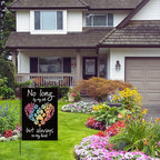 No long by my side but always in my heart Garden Flag, Pet Memorial Garden Flag - Image 3