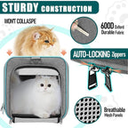 Pet Carrier for Large Cats 20 lbs+ / Soft Sided Small Dog Travel Carriers Top - Image 6
