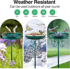 Daoeny 35In Metal Bird Bath for Outside, Vintage Freestanding Birdbaths & - Image 6