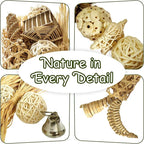 5-Pack Natural Flower Bird Toys – Foraging & Chewing Toys - Image 4