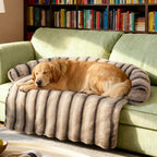 Large Dog Couch Bed, Fluffy Washable Couch Protector by WATANIYAPET
