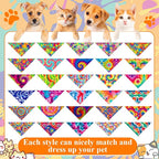 Sanwuta 120 Pcs Rainbow Tie Dye Dog Bandanas - Image 3
