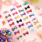 60 Pcs Cute Puppy Dog Hair Bows Small Bowknot Hair Bows - Image 6