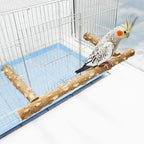 Large Natural Pepper Wood Parrot Stand Branch, Wooden Perch by Dnoifne