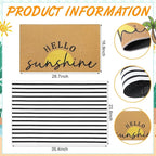 Tinideya 2 Pcs Summer Sunshine Door Mat Yellow Welcome Non Slip Coir Mats - Image 2