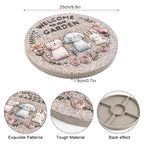 Garden Stepping Stones Outdoor, 9.8" Resin Pet Cat Dog Bunny Stepping Stone - Image 2
