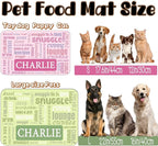 Personalized Dog Food Mat with Photo Name Custom Non Slip Pet Feeding Mat - Image 3