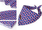 Lionet Paws Cotton Dog Bandanas, Comfortable Blue Red Sundae Dog Bandana Scarf - Image 3