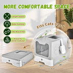 Enclosed Cat Litter Box with Lid Foldable Potty, Drawer Type Extra Large Cover - Image 2