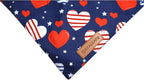 Realeaf 4th of July Dog Bandanas 2 Pack, Reversible American Flag Pet Scarf - Image 4