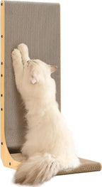 FUKUMARU Cat Scratcher, 32.7 Inch L Shape Cat Scratch Pad Wall Mounted by FUKUMARU
