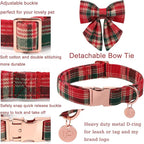Christmas Plaid Dog Collar - Image 2