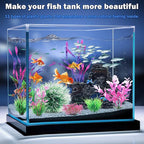 Fish Tank Accessories, Aquarium Fish Tank Plastic Plants and Cave Rock - Image 6