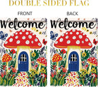 Mushroom House Garden Flag 12x18 Inch Welcome Yard Banner Whimsical Fairy Tale - Image 7