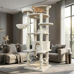 78.8" Large Cat Tree Tower for Indoor Kitties, Sisal Scratching Posts, Hammock - Image 8