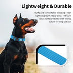 lynxking Dog Collar Soft Padded Breathable Cotton Solid Color Strong Adjustable - Image 2