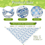 Spring Dog Bandanas XLarge 2PCS, 4 Pattern Summer Floral Scarf - Image 3