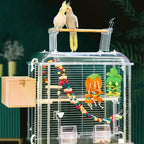 JSLZF Bird Chewing Toy for Parrot Cockatiel Conure Wood Block Cage Hanging - Image 6