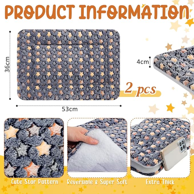 VitalCozy 2 Pack Self Warming Cat Mat Self Heating Pad Bed Reversible Machine - Image 2