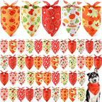 Weewooday 50 Pcs Thanksgiving Fall Dog Bandanas Bulk Pumpkin Maple Leaves by Weewooday
