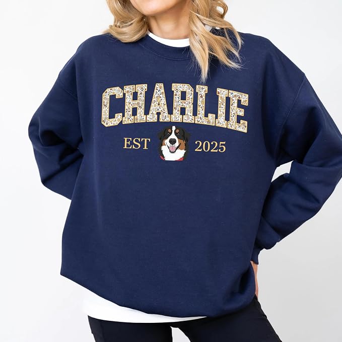 Custom Pet Sweatshirts with Photo and Name, Personalized Dog Sweatshirt - Image 5