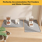 Pieviev 34''x22'' Dog Cat Food Bowl Mat, Silicone Waterproof Food Grade Pet - Image 8