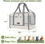 Cat Carrier American Airline Approved 18x11x11, Top Opening Sturdy Soft Pet - Image 2